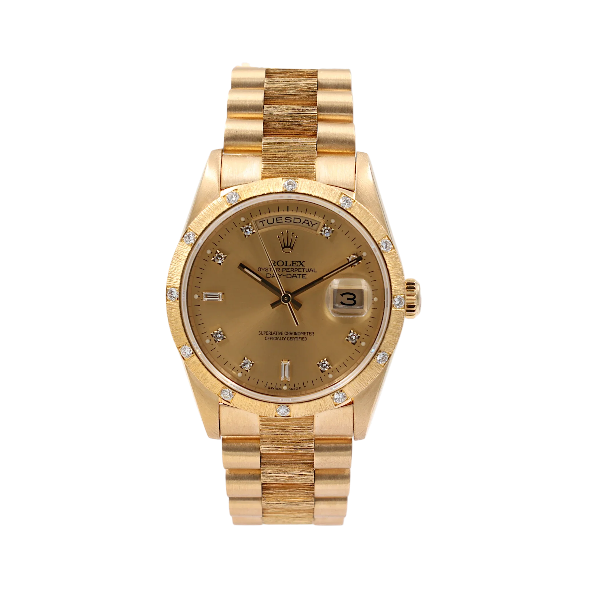 Rolex - Day-Date - Champagne Diamond Dial - 18308 - Circa 1989
