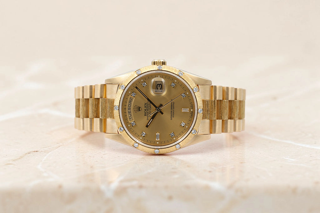 Rolex - Day-Date - Champagne Diamond Dial - 18308 - Circa 1989
