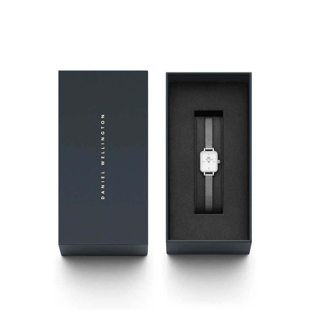 Daniel Wellington Quadro Mini Lumine Bezel Silver Watch