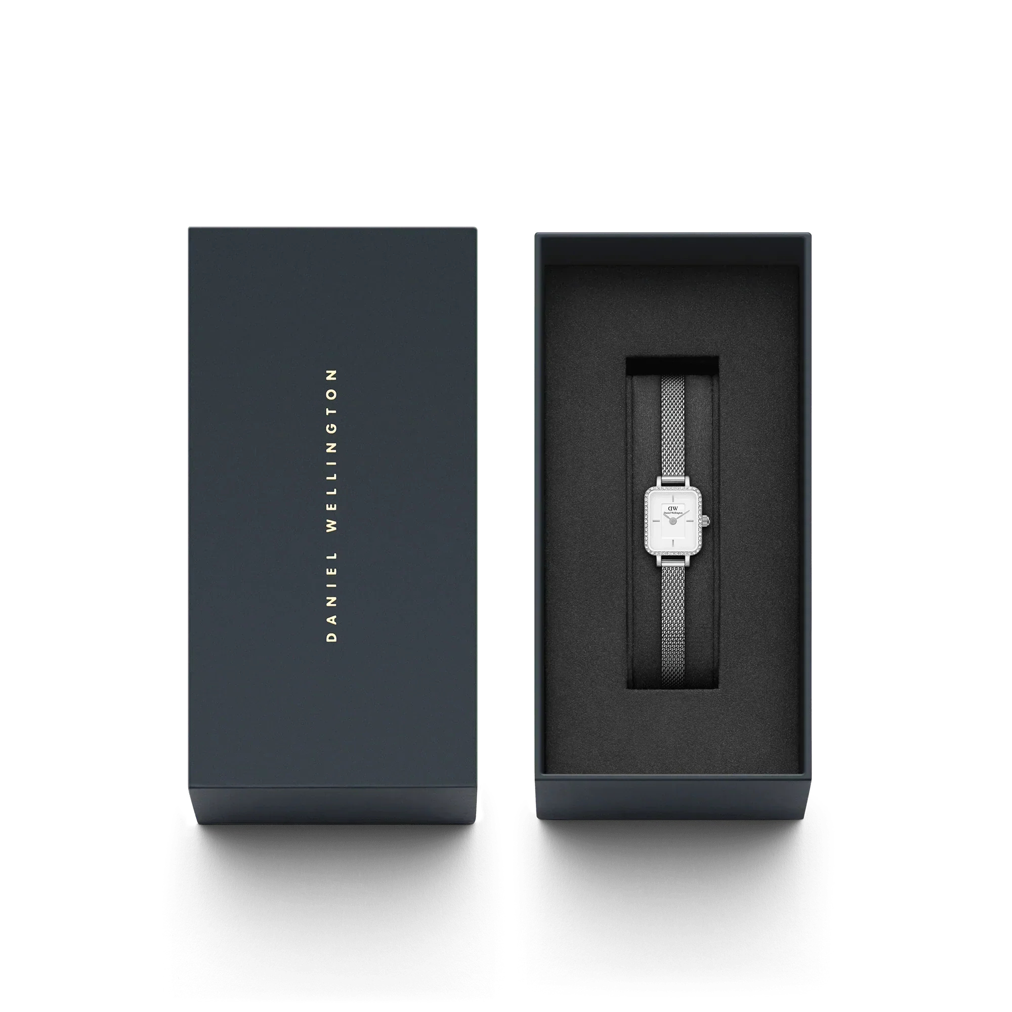 Daniel Wellington Quadro Mini Lumine Bezel Silver Watch