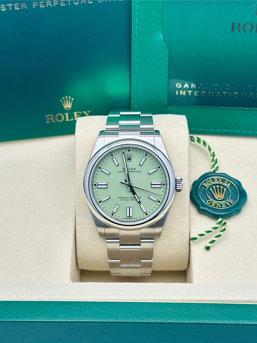 Rolex Oyster Perpetual 41 Pistachio Green Dial Oyster Bracelet - 134300 - 2025