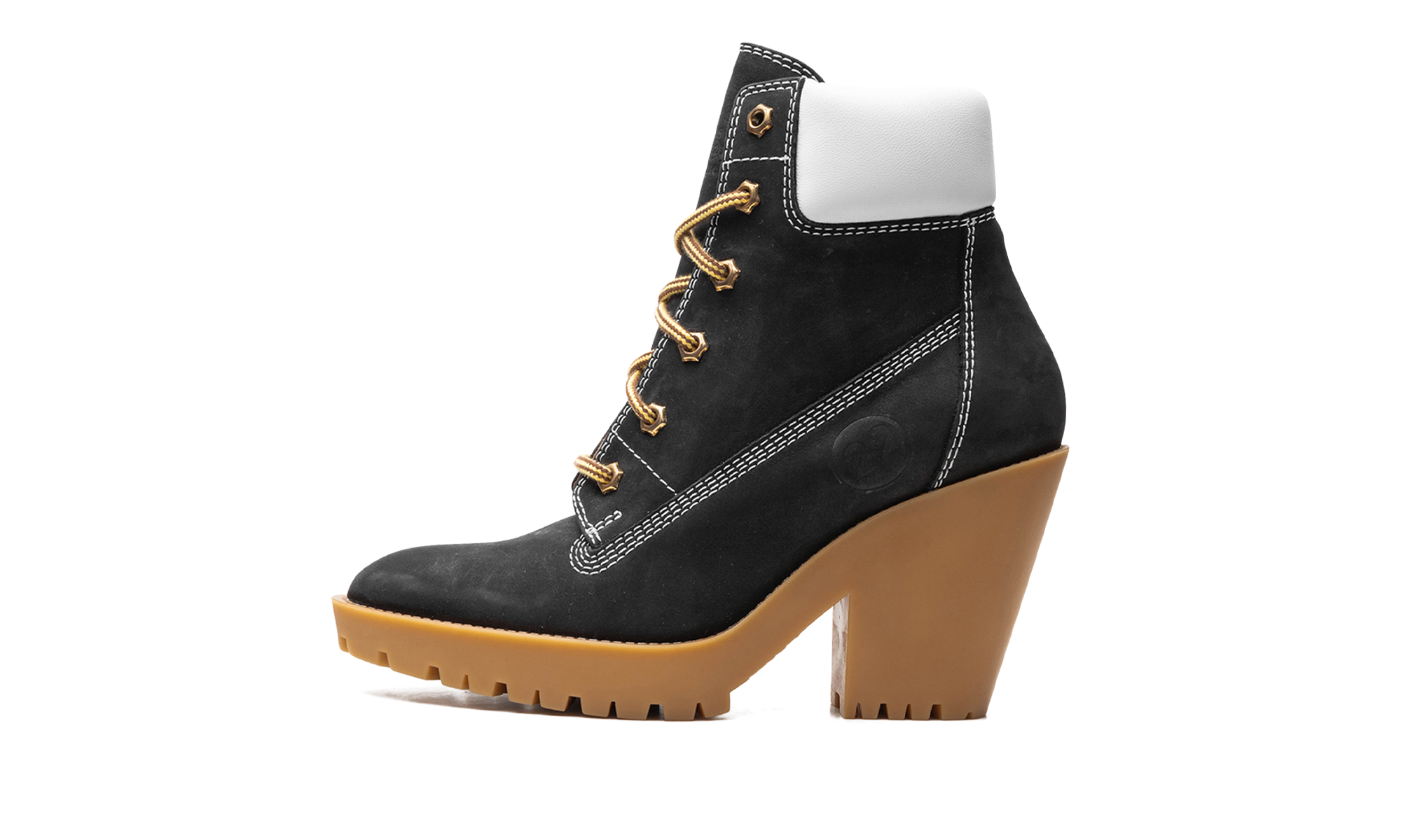 Geschnürte Stiefeletten aus Wildleder "Braun/Gum"