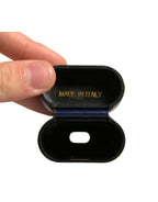 Dolce & Gabbana Leather Logo Print Flip Holder Airpods Case