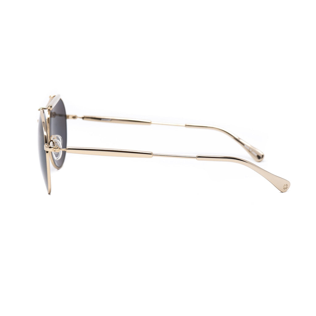 Yohji Yamamoto Sunglasses Round Gold and Grey