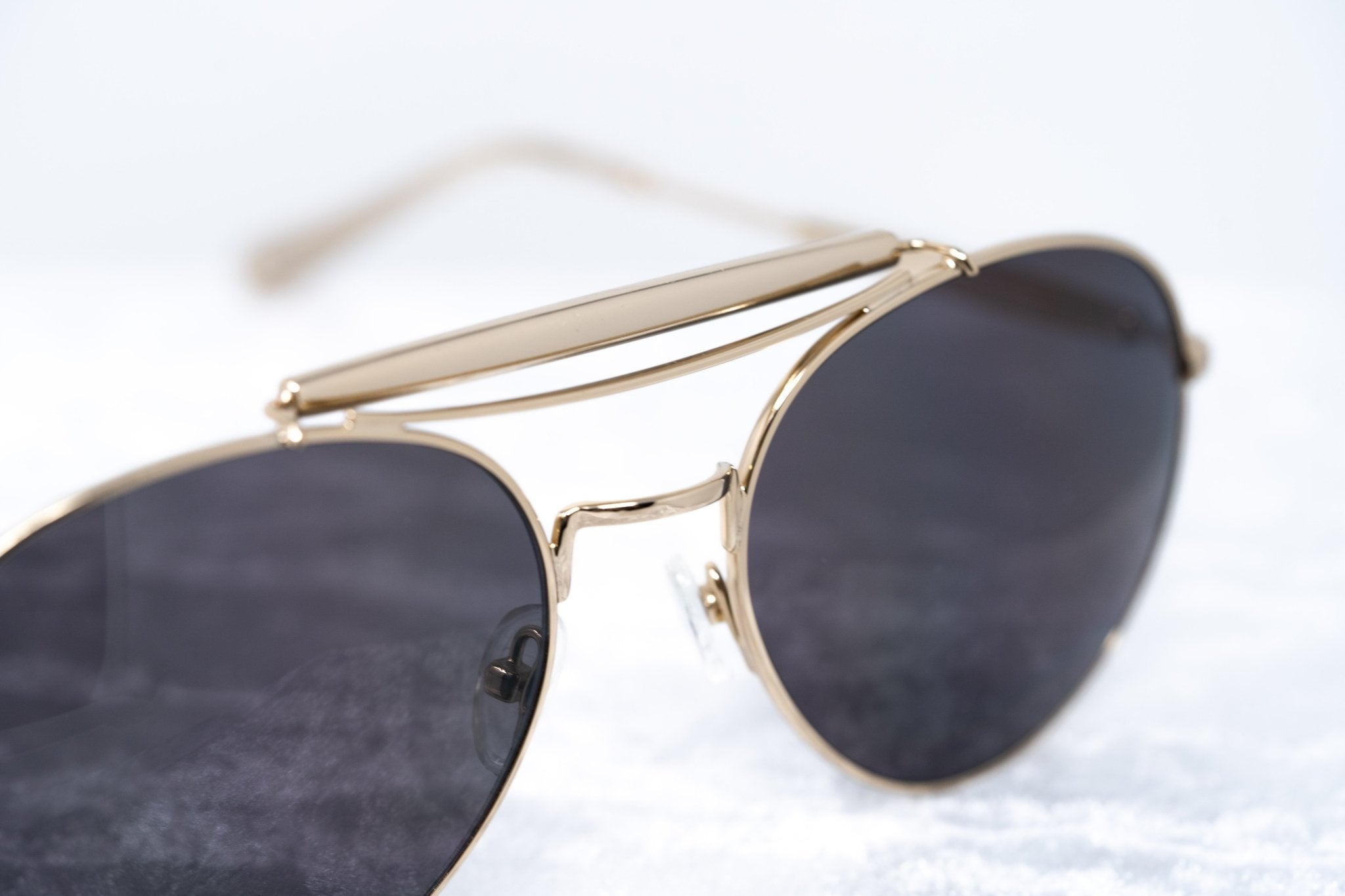 Yohji Yamamoto Sunglasses Round Gold and Grey