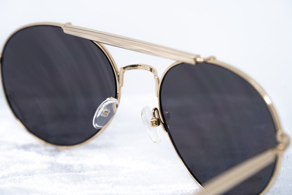 Yohji Yamamoto Sunglasses Round Gold and Grey