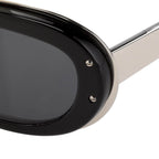 Yohji Yamamoto Ladies Sunglasses Cat Eye Black and Grey