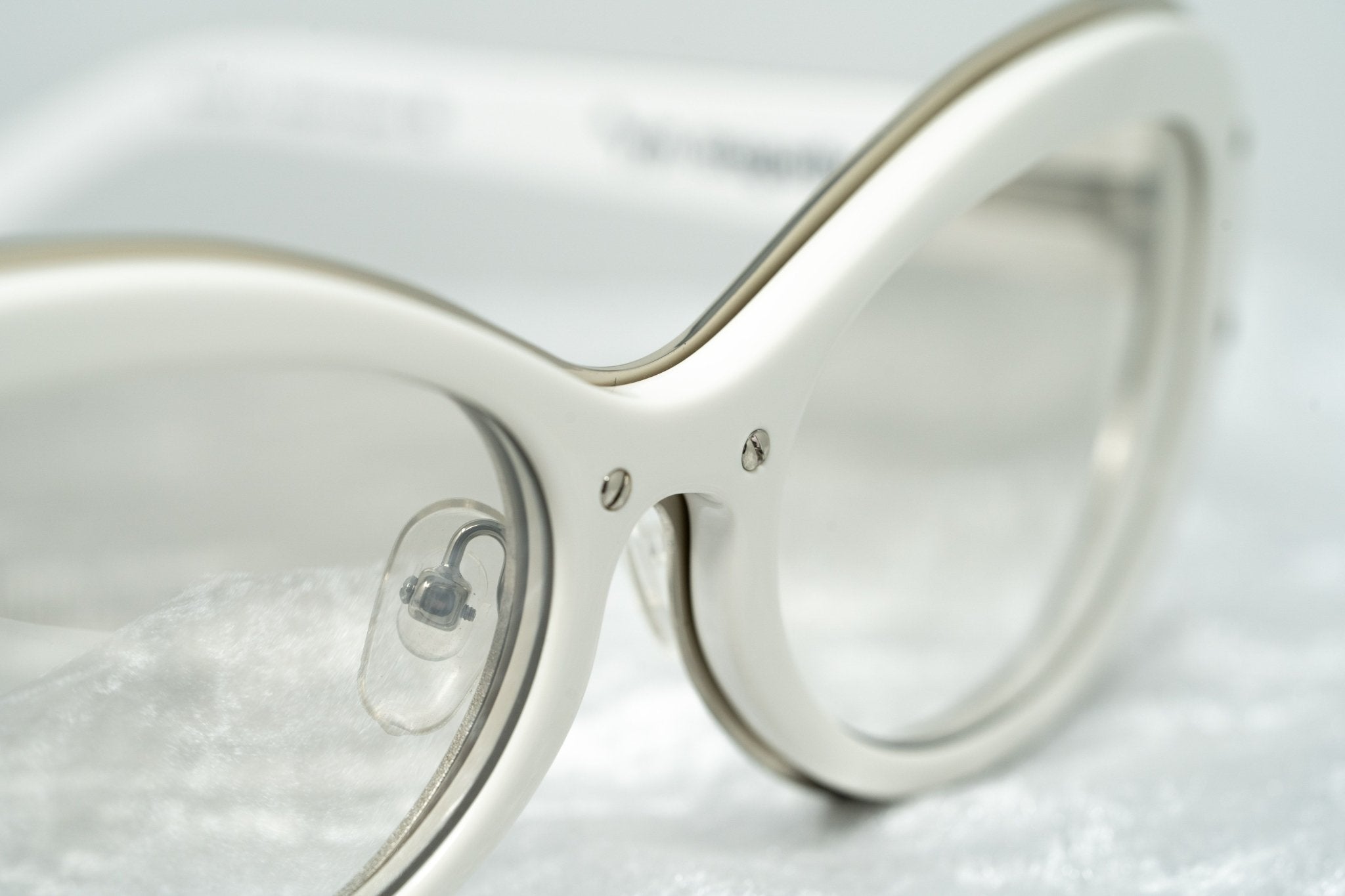 Yohji Yamamoto Sunglasses Cat Eye White and Clear