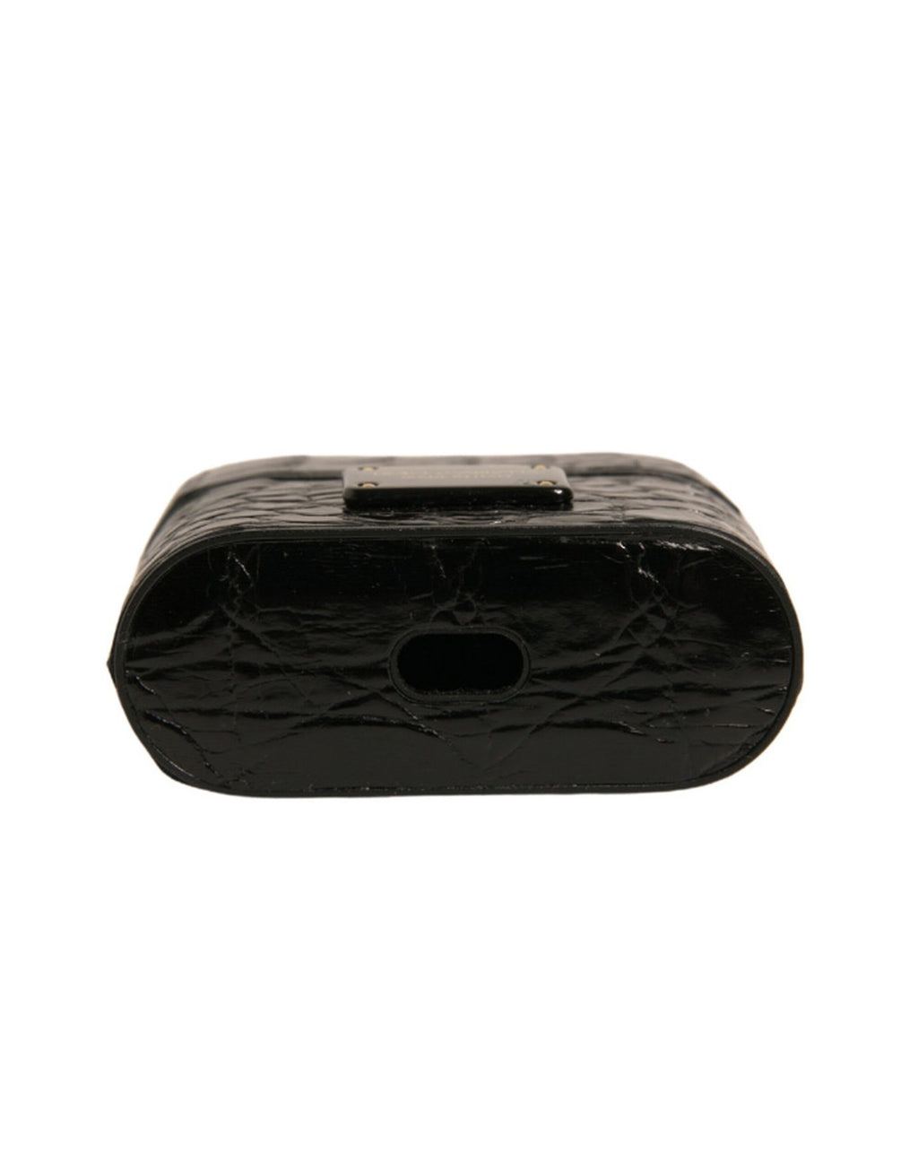 Dolce & Gabbana Leather Metal Logo Plaque Holder Airpods Case