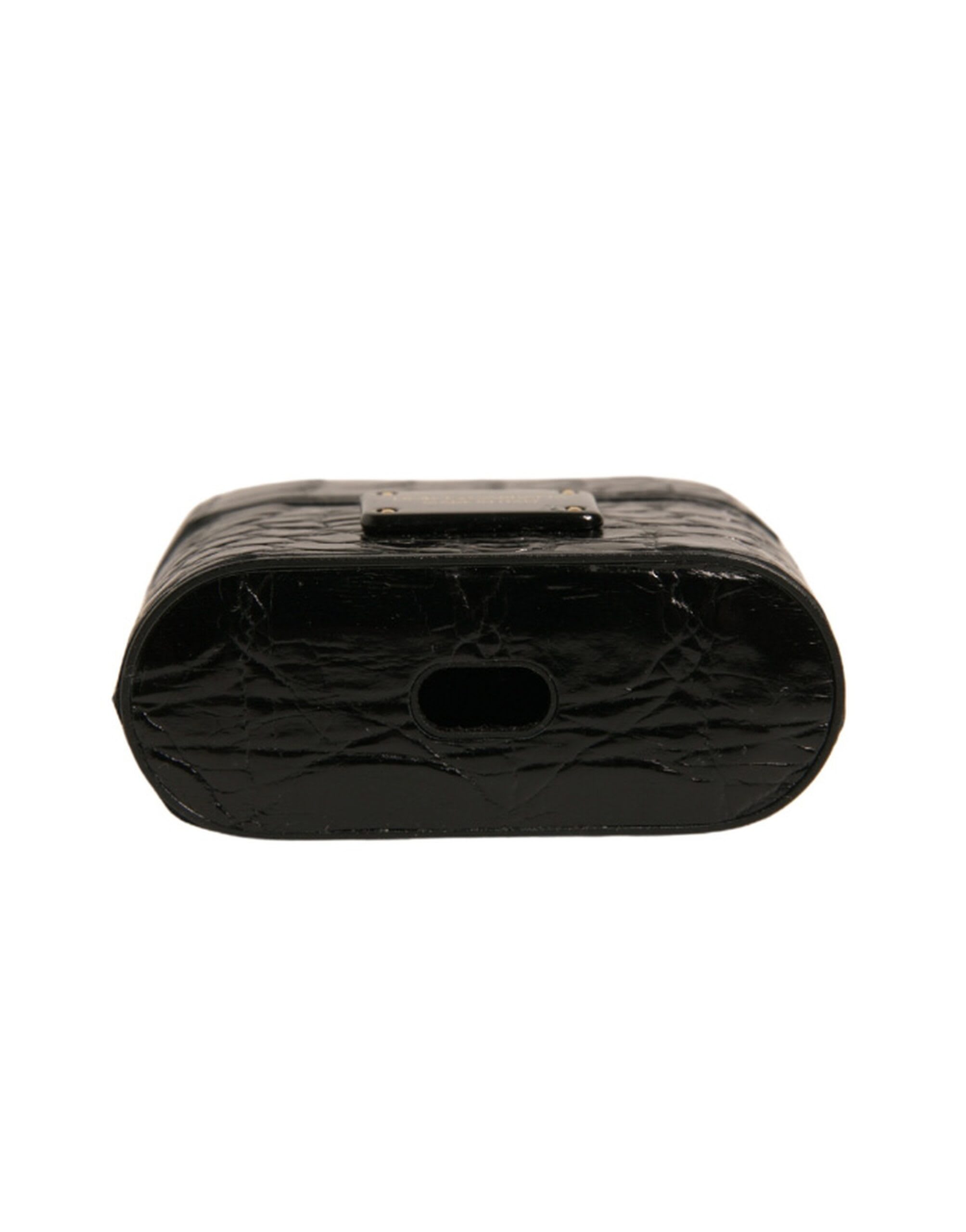 Dolce & Gabbana Leather Metal Logo Plaque Holder Airpods Case