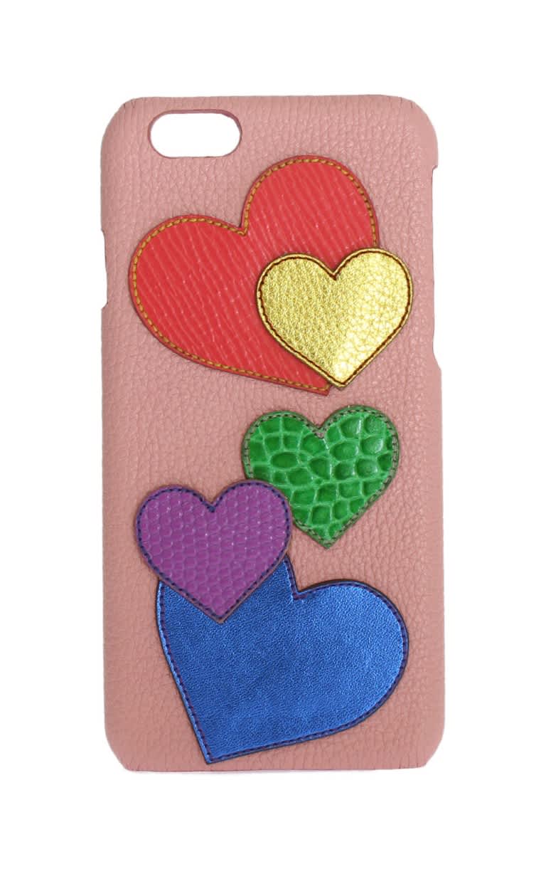Dolce & Gabbana Leather Heart Phone Women's Cover